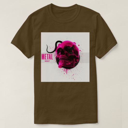 Roze schedel met slang t-shirt (Design voorkant)