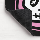 Roze schedel mousepad muismat (Hoek)