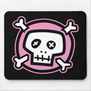Roze Schedel mousepad Muismat