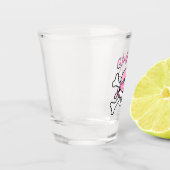 Roze schedel Oogpleister Shot Glas (Links)