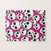 Roze Schedel Patroon Legpuzzel (Horizontaal)