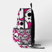 Roze Schedel Patroon Rugzak (Rechts)