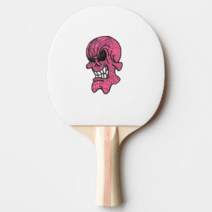 Roze schedel Ping Pong Paddle Tafeltennisbatje