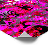 Roze schedel poster (Hoek)