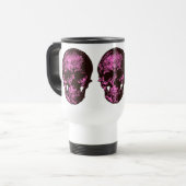 Roze schedel reisbeker (Voorkant links)