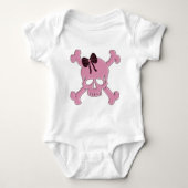Roze schedel romper (Voorkant)