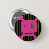 roze schedel ronde button 5,7 cm (Voorkant /achterkant)
