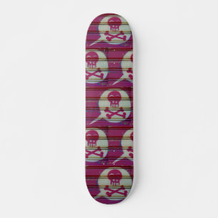 Roze schedel skateboard. persoonlijk skateboard