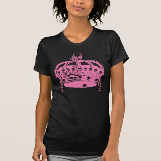 Roze schedel t-shirt (Voorkant)