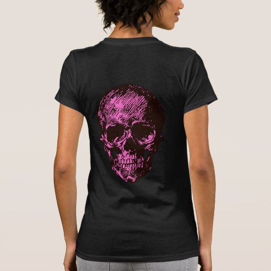 Roze schedel t-shirt (Achterkant)