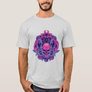 Roze schedel t-shirt