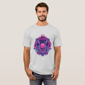 Roze schedel t-shirt (Voorkant volledig)