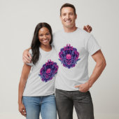 Roze schedel t-shirt (Unisex)