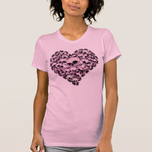 Roze schedel t-shirt