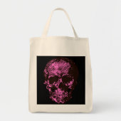 Roze schedel tote bag (Voorkant)