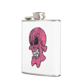 Roze Schedel Vinyl Omwikkelde Fles Heupfles (Links)