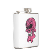 Roze Schedel Vinyl Omwikkelde Fles Heupfles (Rechts)