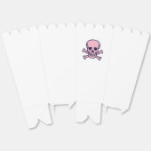 Roze Schedel witte popcorn dozen Bedankdoosjes (Ongevouwen)