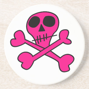 roze schedel zandsteen onderzetter
