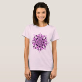 Roze schedelcirkel t-shirt (Voorkant volledig)