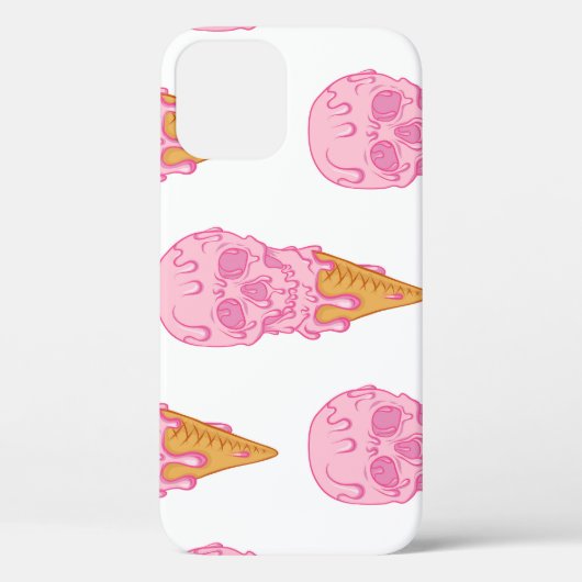 Roze schedelijs, naadloos patroon. Case-Mate iPhone case (Achterkant)