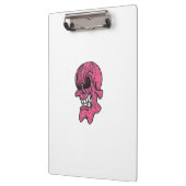 Roze schedelklembord klembord (Links)