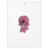 Roze schedelklembord klembord (Achterkant)