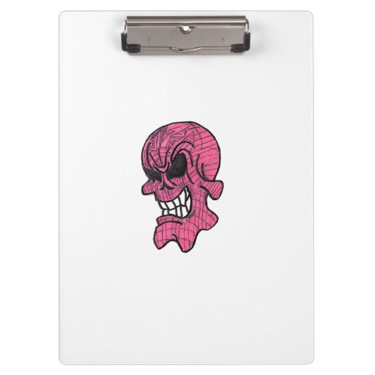 Roze schedelklembord klembord (Voorkant)