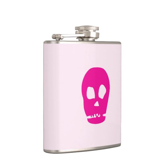 Roze Schedelkolf Heupfles (Rechts)