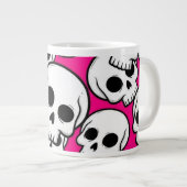 Roze Schedelpatroon Jumbo Speciale Mok (Voorkant rechts)