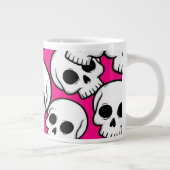Roze Schedelpatroon Jumbo Speciale Mok (Rechts)