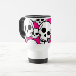 Roze Schedelpatroon Reis/Forenzen Mok
