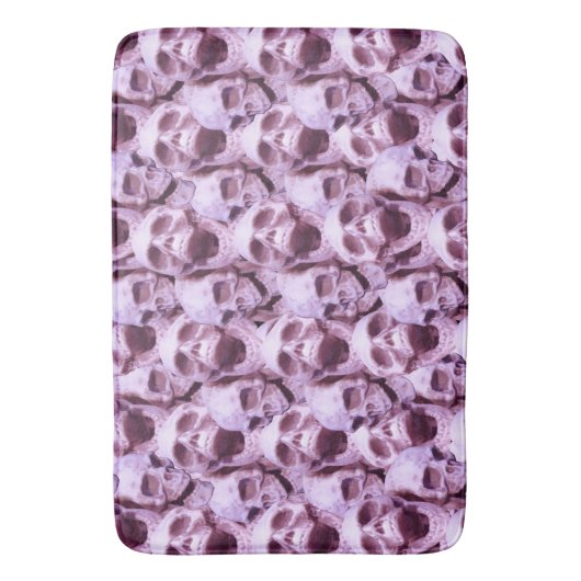 Roze schedels badmat (Voorkant Verticaal)