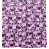 Roze schedels douchegordijn (Voorkant)