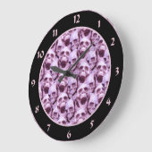 Roze schedels grote klok (Hoek)