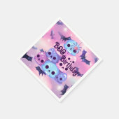 Roze schedels spooky vleermuizen spin halloween ve servet (Hoek)