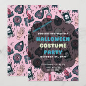 Roze Schedels Tarot Kaarsen Kristallen Halloween Kaart (Voorkant / Achterkant)