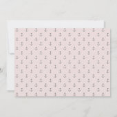 Roze Scheeps- Monogram Foto Save the Date (Achterkant)