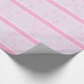 Roze scheepsankers cadeaupapier (Hoek)