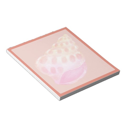 Roze Schelp 3 Notitieblok (Schuin)