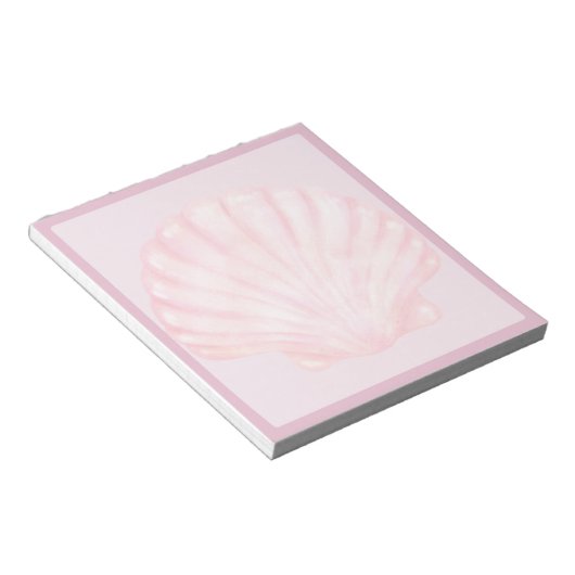 Roze Schelp 4 Notitieblok (Schuin)