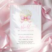 Roze Schelp Baby Shower Uitnodiging