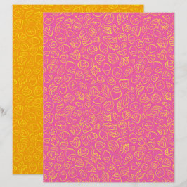 Roze schelp scrapbookpapier
