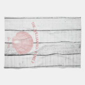 Roze  schelp Shell Kitchen Towel Theedoek (Horizontaal)
