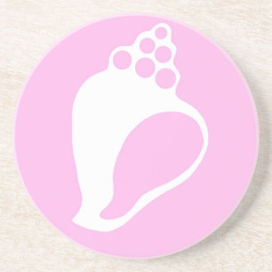Roze Schelp Zandsteen Onderzetter