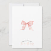 Roze Schep Ice Cream Bow Zomer Baby Meisje Douche Kaart (Achterkant)