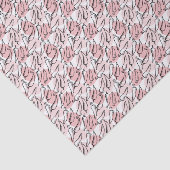 Roze Schets Chili Peppers op Roze Tissuepapier (Detail)