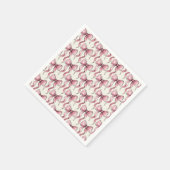 Roze schets lintstaartpatroon servet (Hoek)
