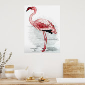  roze schilderij poster (Keuken)