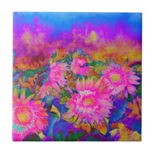 Roze schilderij van abstracte waterverf tegeltje